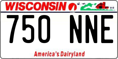 WI license plate 750NNE