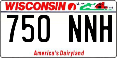 WI license plate 750NNH