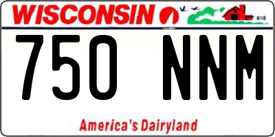 WI license plate 750NNM
