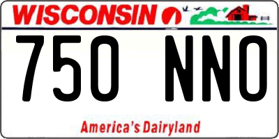WI license plate 750NNO