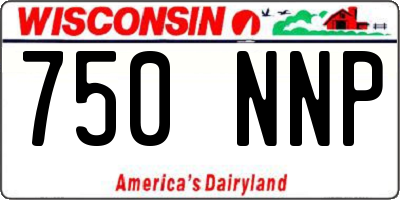 WI license plate 750NNP
