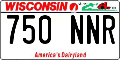 WI license plate 750NNR