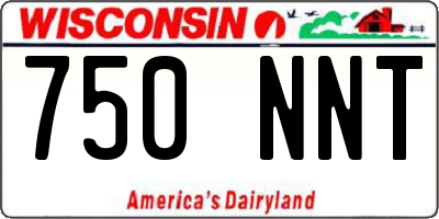 WI license plate 750NNT