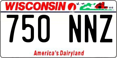 WI license plate 750NNZ
