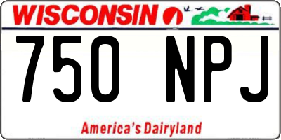 WI license plate 750NPJ