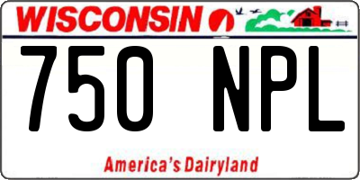 WI license plate 750NPL