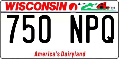 WI license plate 750NPQ