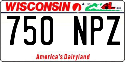 WI license plate 750NPZ