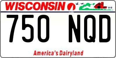 WI license plate 750NQD