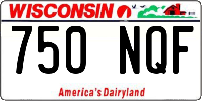 WI license plate 750NQF