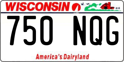 WI license plate 750NQG