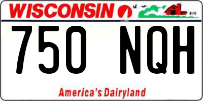 WI license plate 750NQH