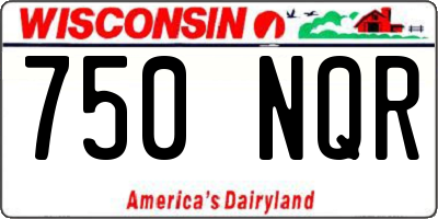 WI license plate 750NQR