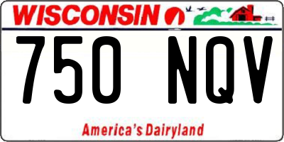 WI license plate 750NQV