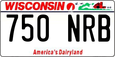 WI license plate 750NRB