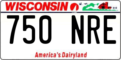 WI license plate 750NRE