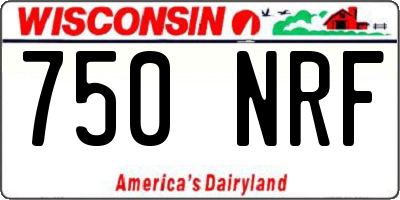 WI license plate 750NRF