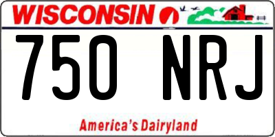 WI license plate 750NRJ
