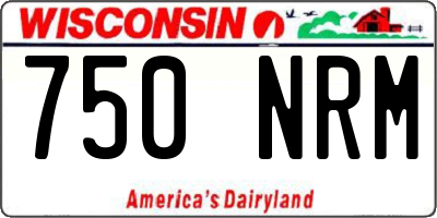 WI license plate 750NRM