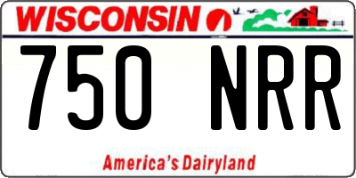 WI license plate 750NRR