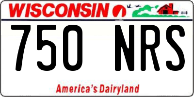 WI license plate 750NRS