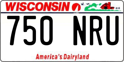WI license plate 750NRU