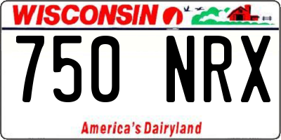 WI license plate 750NRX