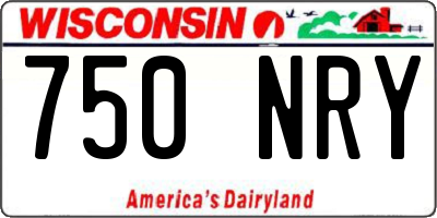 WI license plate 750NRY