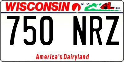 WI license plate 750NRZ