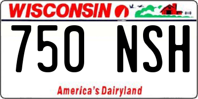 WI license plate 750NSH