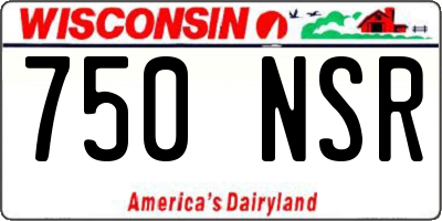 WI license plate 750NSR