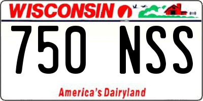 WI license plate 750NSS