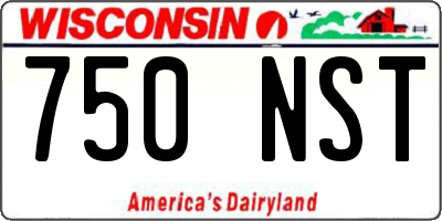 WI license plate 750NST