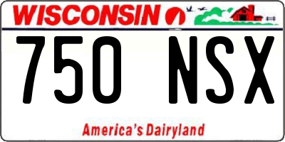 WI license plate 750NSX