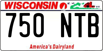 WI license plate 750NTB