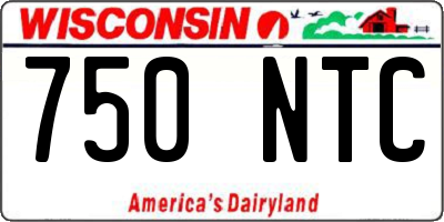 WI license plate 750NTC