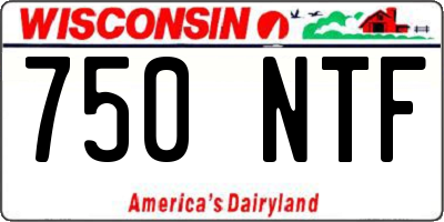 WI license plate 750NTF