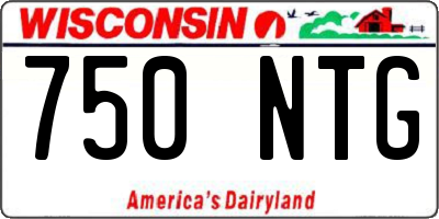 WI license plate 750NTG