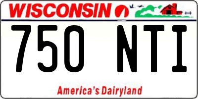 WI license plate 750NTI