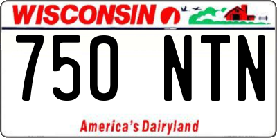 WI license plate 750NTN