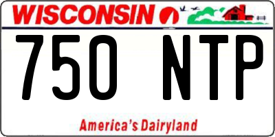WI license plate 750NTP