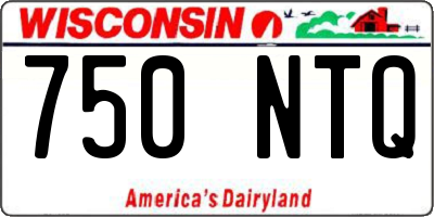WI license plate 750NTQ