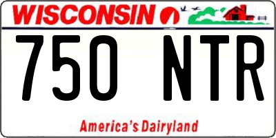 WI license plate 750NTR