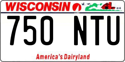 WI license plate 750NTU
