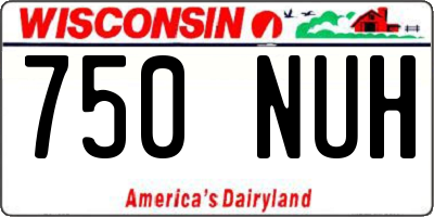 WI license plate 750NUH