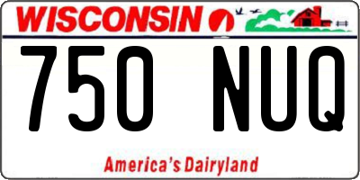WI license plate 750NUQ