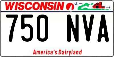 WI license plate 750NVA