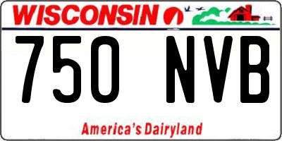 WI license plate 750NVB