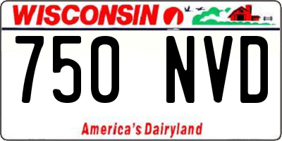 WI license plate 750NVD