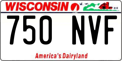 WI license plate 750NVF